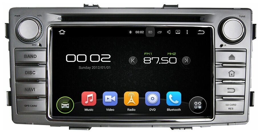 CarMedia KD-6230-P5-32 Штатная магнитола для Toyota Hilux, Fortuner (2011-2015) на Android 10 с 4GB, DSP