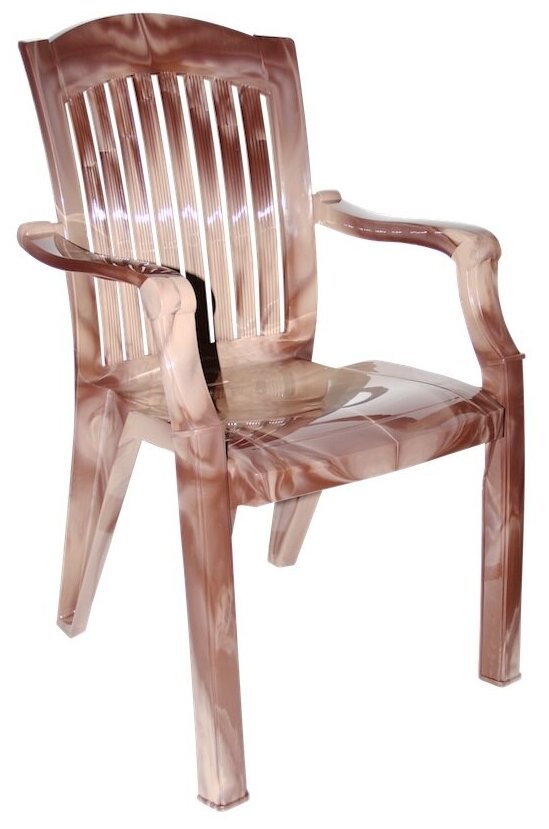 Кресло пластиковое Премиум-1 Лессир 110-0010, 560х450х900мм, цвет макоре - фотография № 2