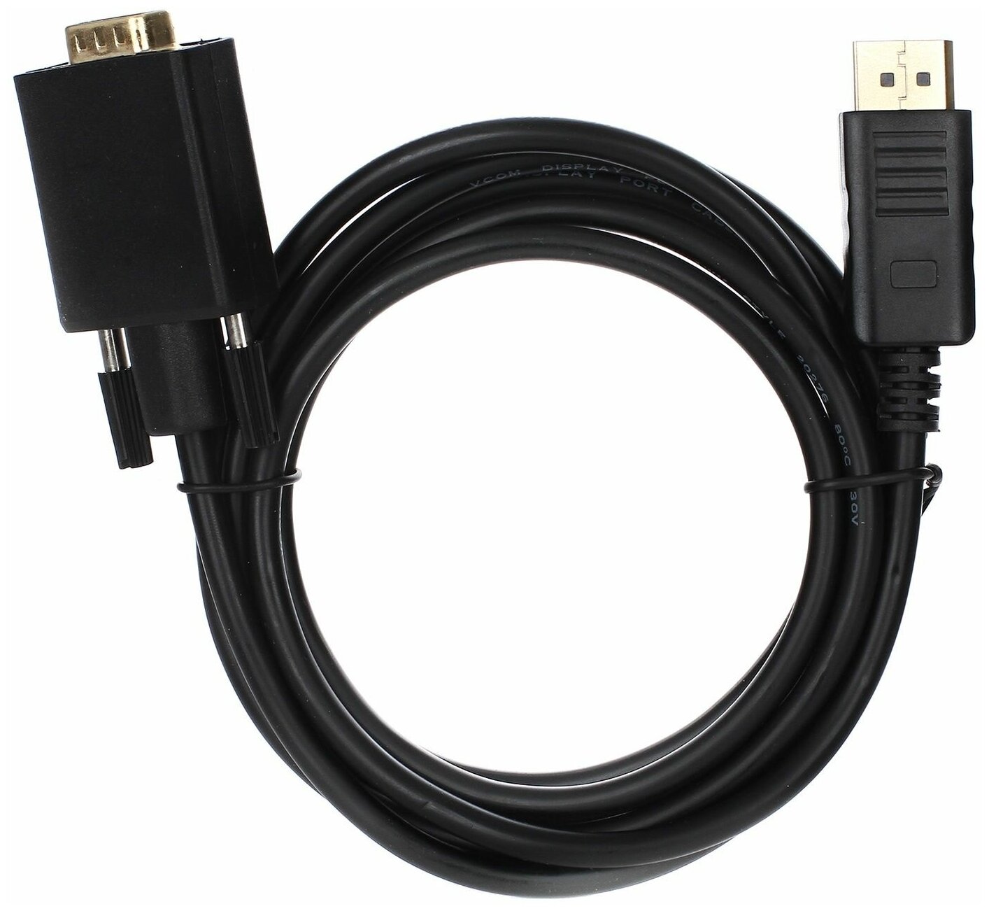 Кабель VCOM DisplayPort - VGA (CG607), 1.8 м, 1 шт., черный