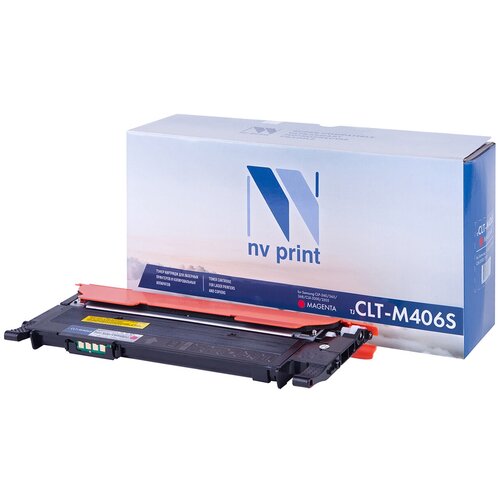 Картридж NV Print CLT-M406S для Samsung, 1000 стр, пурпурный картридж nv print clt m409s для samsung 1000 стр пурпурный