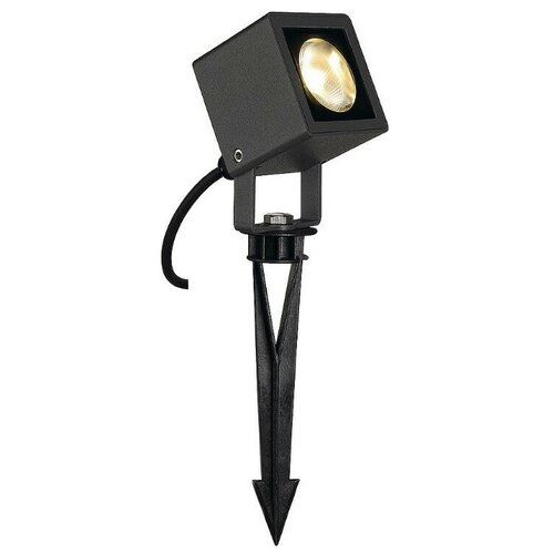 Уличный slv nautilus 10 square led светильник ip65 9вт с led 3000к, 520лм, 45°, кабель 2м с вилкой, антрацит, 231035