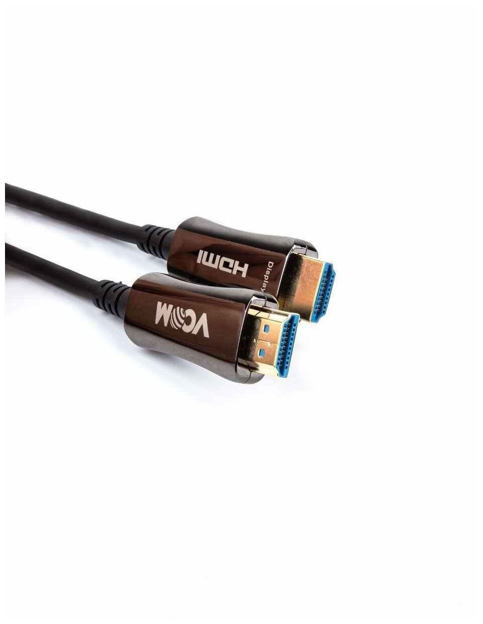 Кабель аудио-видео VCOM, HDMI (m) - HDMI (m) , ver 2.0, 40м, GOLD черный [d3742a-40m] Noname - фото №6