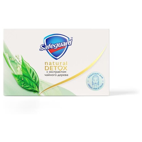 Купить Мыло кусковое Safeguard Natural detox с экстрактом чайного дерева, 110 г