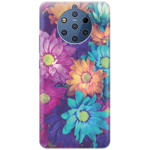 фото Cиликоновый чехол на nokia 9 pure view / нокиа 9 с принтом "много цветов" gosso