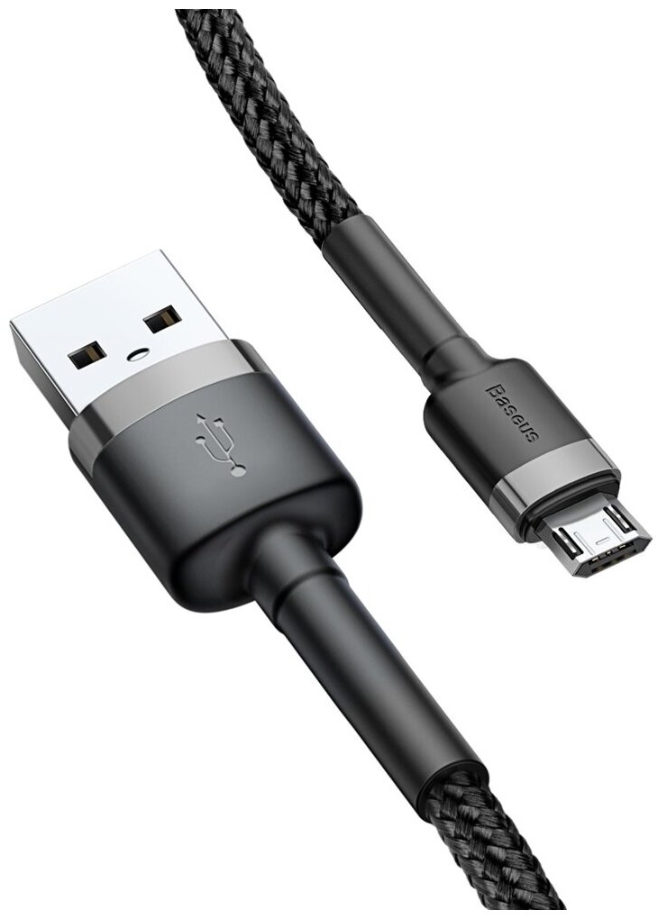 Аксессуар Baseus Cafule Cable USB - MicroUSB 1.5A 2m Grey-Black CAMKLF-CG1