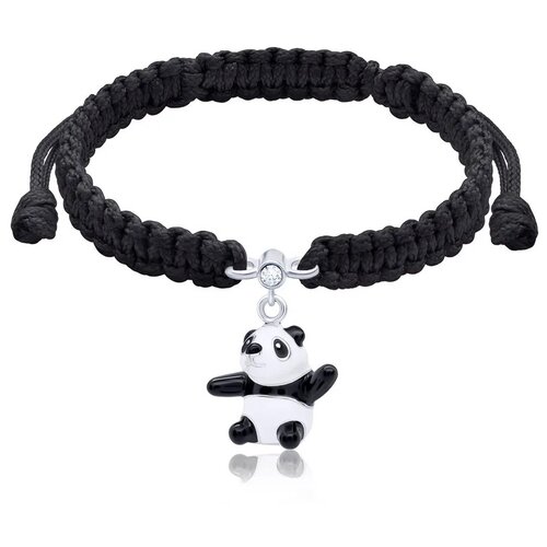 фото Uma & umi детский серебряный браслет плетеный мишка панда umi pets 419541801602, 0.87 г