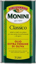 Monini масло оливковое нерафинированное Classico, жестяная банка, 3 л