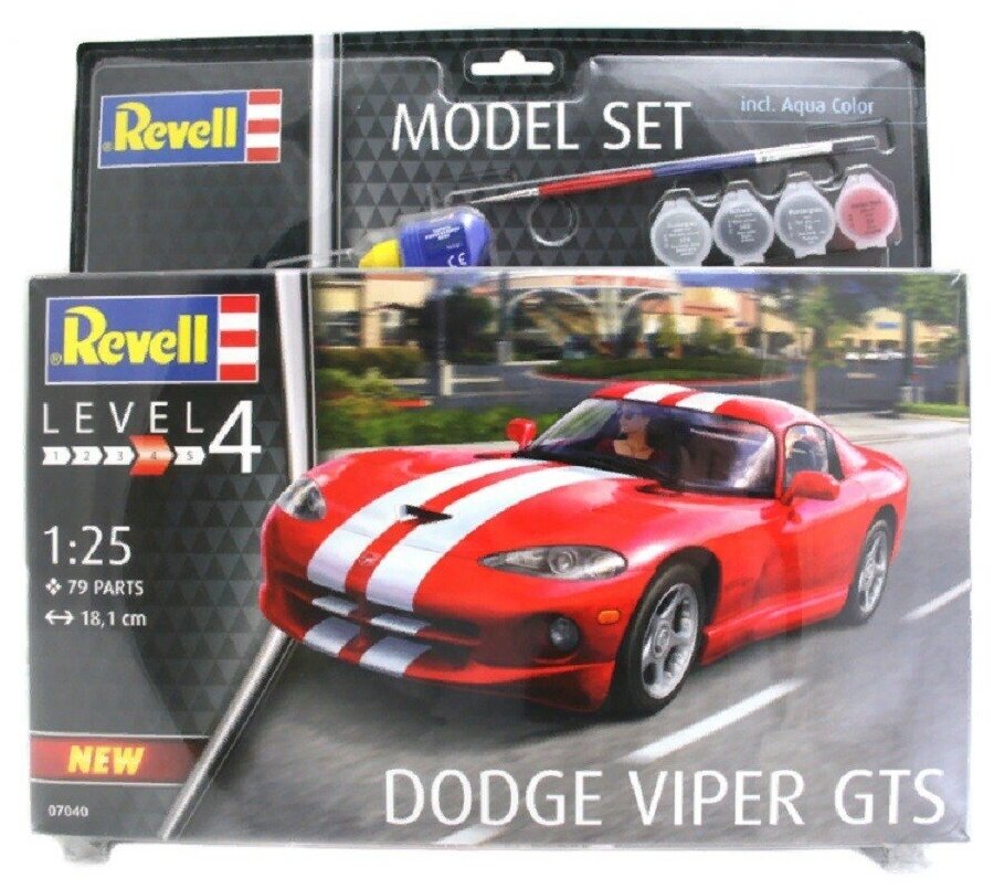 Сборная модель Revell Спортивный Автомобиль Dodge Viper GTS