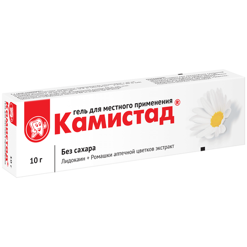 Камистад гель д/мест. прим., 20 мг/г+185 мг/г, 10 г, 1 шт.