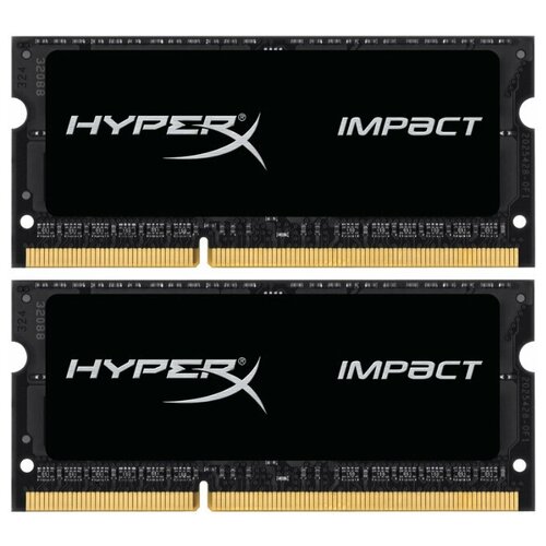 Оперативная память HyperX Impact 16 ГБ 8 ГБ x 2 шт DDR3L 1866 МГц SODIMM CL11 HX318LS11IBK216 399000₽