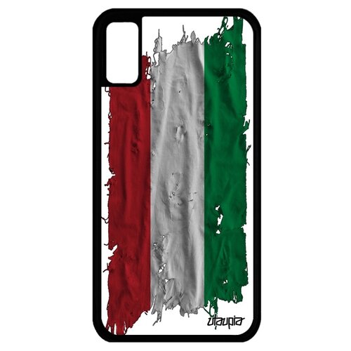 фото Чехол на телефон apple iphone x, "флаг венгрии на ткани" государственный utaupia