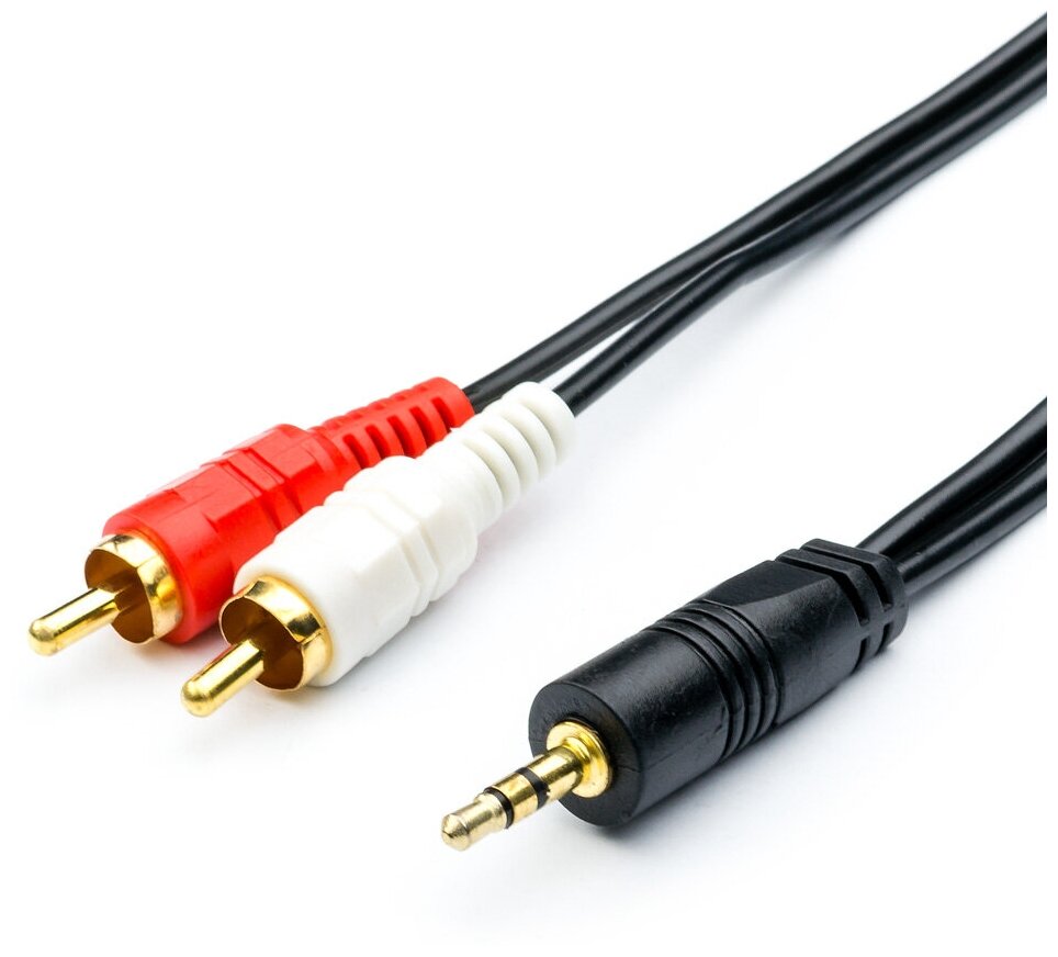 Аудио-кабель 1.5 m ATCOM GEPLINK (Jack3.5(m) <=> 2RCA(m) стерео пакет)