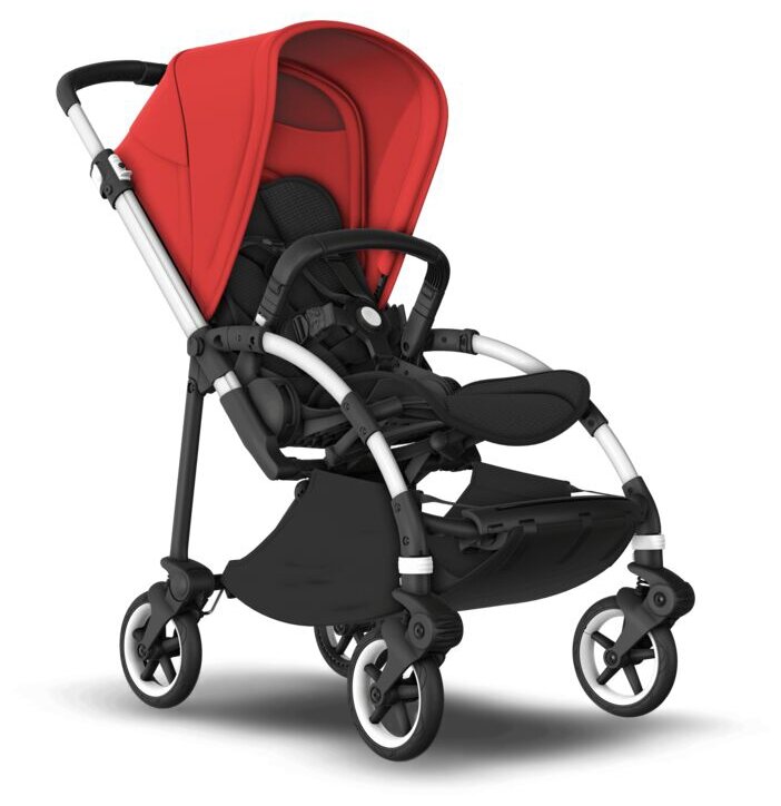 Коляска прогулочная Bugaboo Bee6 base шасси Alu/Black/Red 500302ZW01/500305RD01 в комплекте