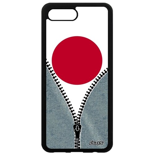 фото Чехол на honor 10, "флаг японии на молнии" страна патриот utaupia