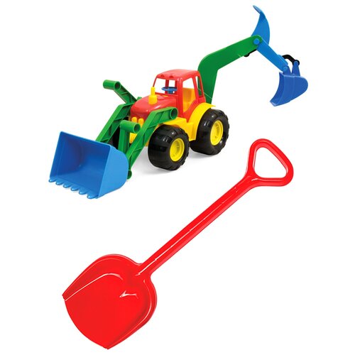фото Набор летний: экскаватор серии active + лопатка 50 см зебра тойз zebratoys