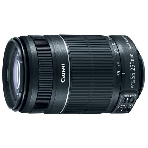 Объектив Canon EF-S 55-250mm f/4-5.6 IS STM, черный объектив canon rf s 55 210 f 5 7 1 is stm