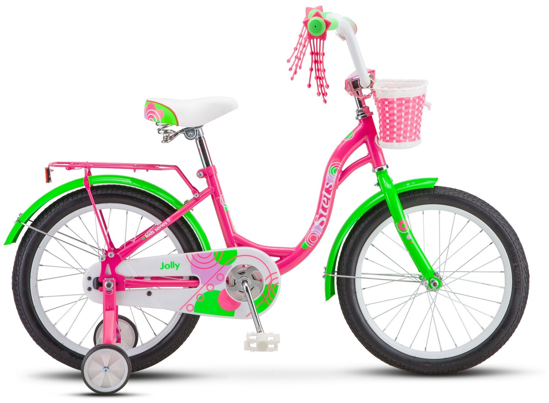 Детский велосипед STELS Jolly 18 V010 (2020) пурпурный/зеленый 11" (требует финальной сборки)