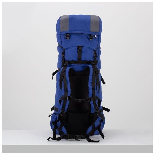 фото Рюкзак туристический taif 120 л, на шнурке, наружный карман, 2 боковые сетки, синий- голубой