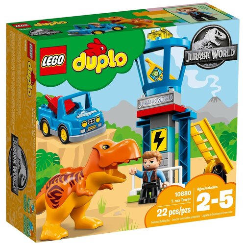 Конструктор LEGO DUPLO 10880 Башня Ти-рекса, 22 дет. набор мир юрского периода набор бокалов в огне фигурка t rex