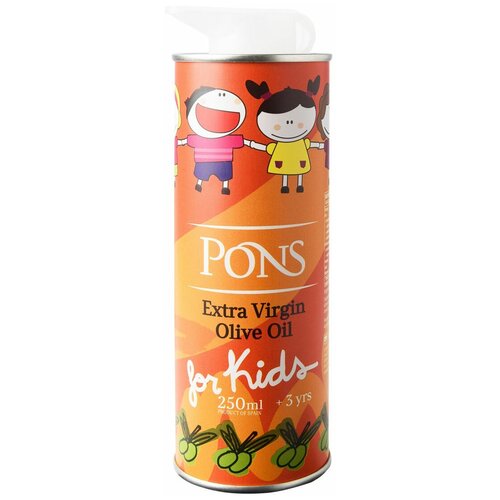 Детское оливковое масло PONS (Испания), для малышей от 3 лет, 250 мл/Оливковое масло extra virgin/Детское оливковое масло
