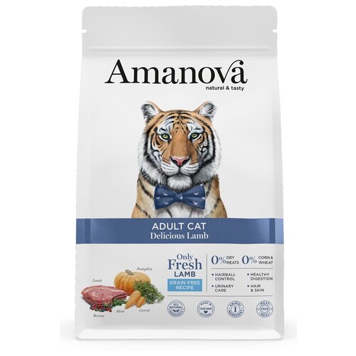 Сухой корм для кошек Amanova Adult, с ягненком 6 кг