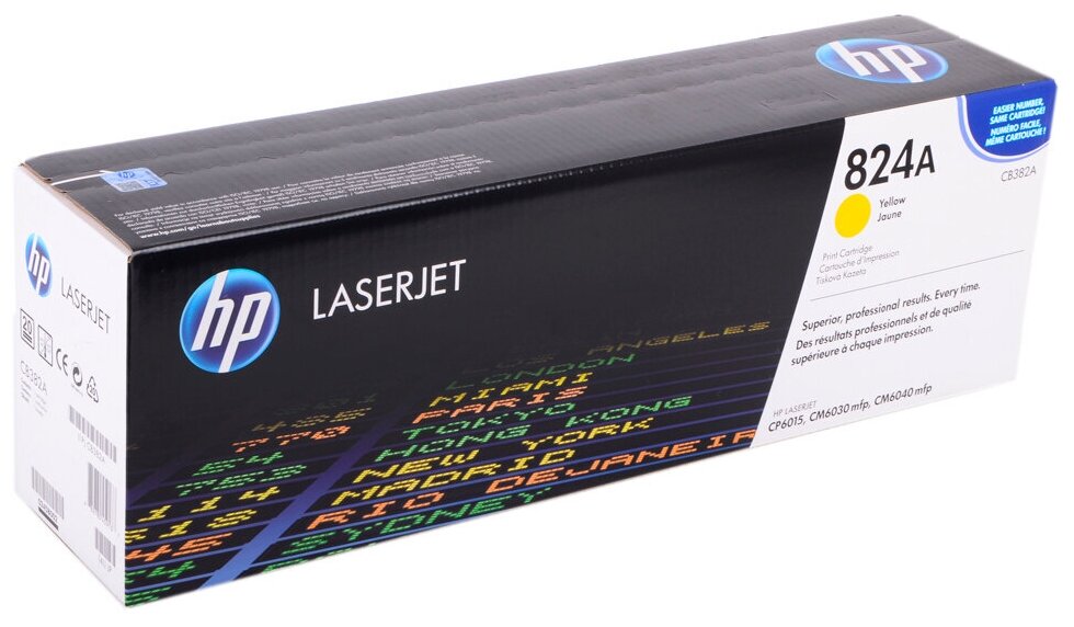 Картридж CB382A/824A HP CLJ CP6015/CM6030/CM6040 Yellow, 21000 стр.
