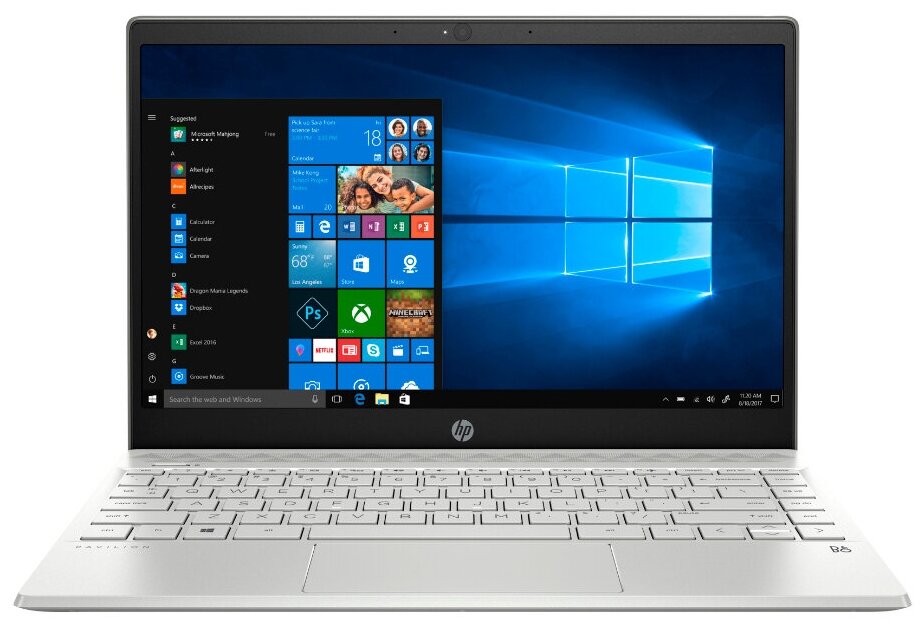 13.3" Ноутбук HP PAVILION 13-an1 1920x1080, Intel Core i5-1035G1 1 ГГц, RAM 8 ГБ, DDR4, SSD 512 ГБ, Intel UHD Graphics, Windows 10 Home, 8UB79EA, минерально-серебристый/серебристый