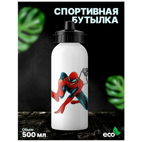 фото Спортивная бутылка для воды человек паук, спайдер мен rocket print