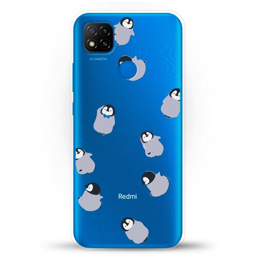 фото Силиконовый чехол несколько пингвинов на xiaomi redmi 9c andy & paul