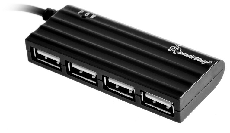 USB 2.0 Хаб Smartbuy 6810, 4 порта, черный (SBHA-6810-K)