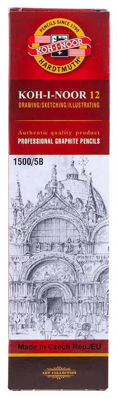 KOH-I-NOOR Набор карандашей чернографитных 1500 5В 12 шт. (150005B01170)