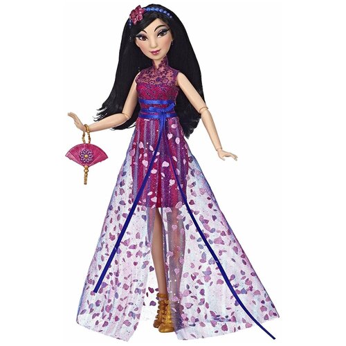 кукла hasbro disney princess делюкс рапунцель с дополнительным платьем 20 см e2068 Кукла Hasbro Disney Princess Style Series Мулан, 28 см, E8395