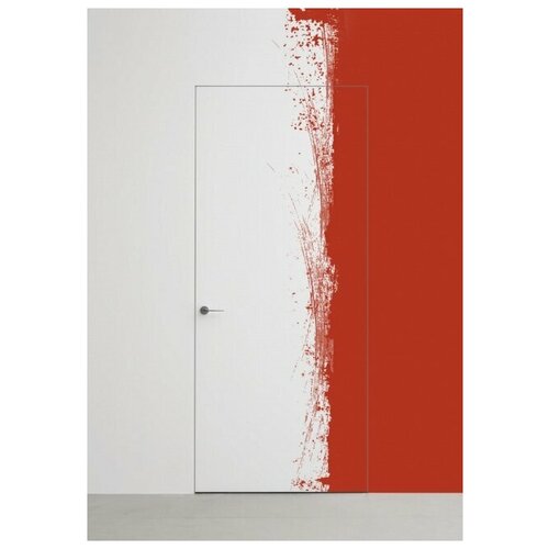 Межкомнатная скрытая дверь Filomuro Elen ALU Revers Кромка алюминиевая, под окраску 2000*800. Комплект (полотно, коробка, наличник)