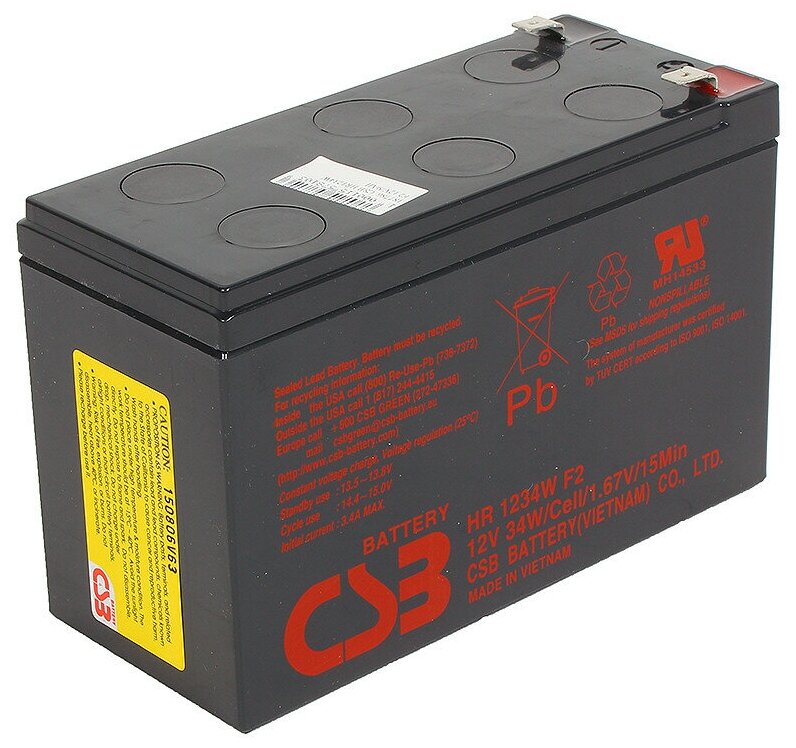 Батарея CSB 12V/9Ah HR1234W