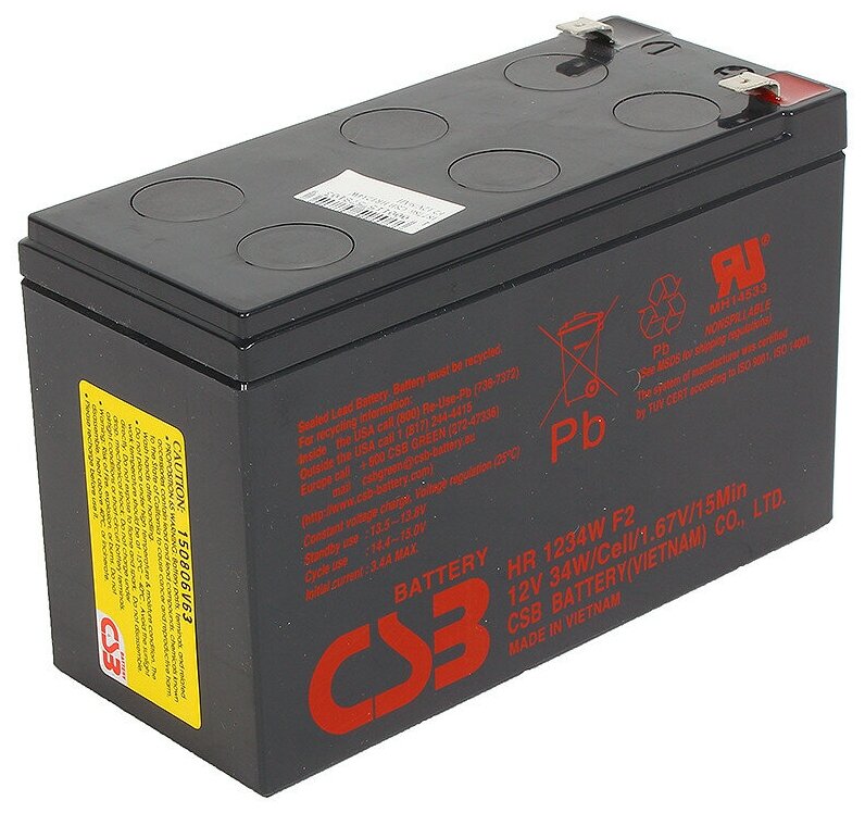 Аккумулятор CSB HR1234W F2 12V9Ah