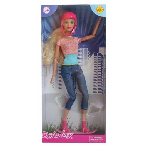 Кукла Defa Lucy На прогулке (розовый), 29 см 8375 разноцветный куклы и одежда для кукол defa кукла красавица в платье 29 см