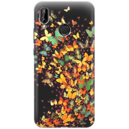 фото Re:paчехол - накладка artcolor для huawei p20 lite с принтом "взрыв бабочек"