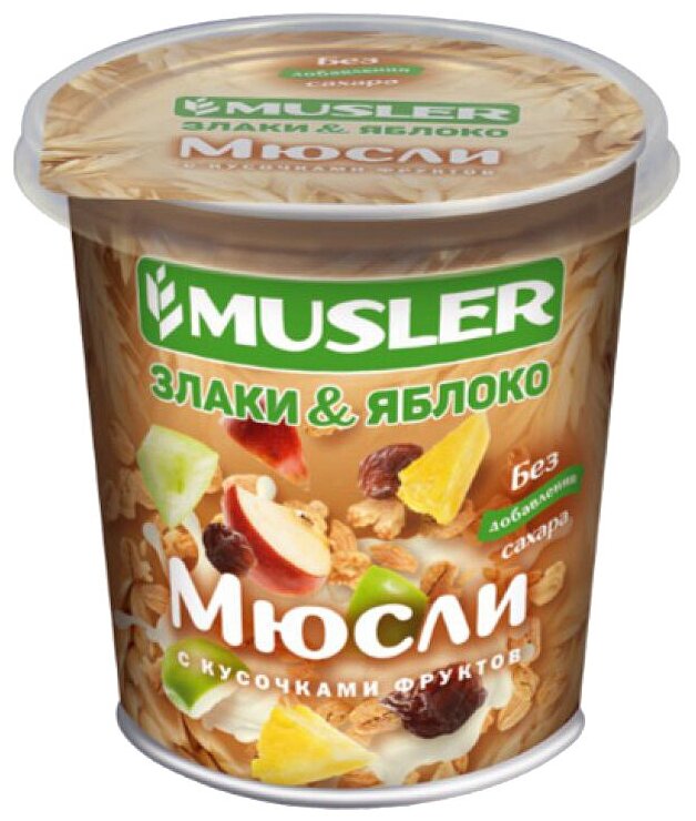 Мюсли Musler Злаки и яблоко 50г