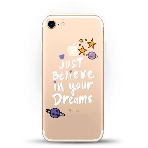 фото Силиконовый чехол just believe на apple iphone 8 andy & paul