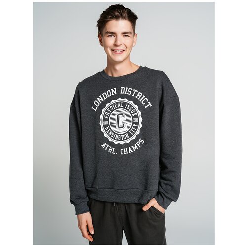 фото Толстовка твое 72548 размер m, темно-серый меланж, men