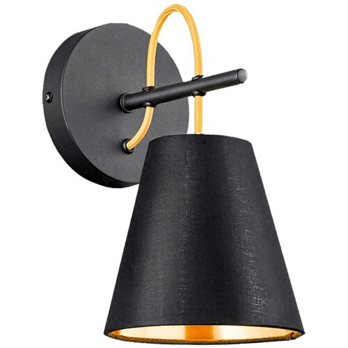Настенный светильник Lussole Yukon LSP-8052, E14, 40 Вт, кол-во ламп: 1 шт., цвет арматуры: черный, цвет плафона: черный