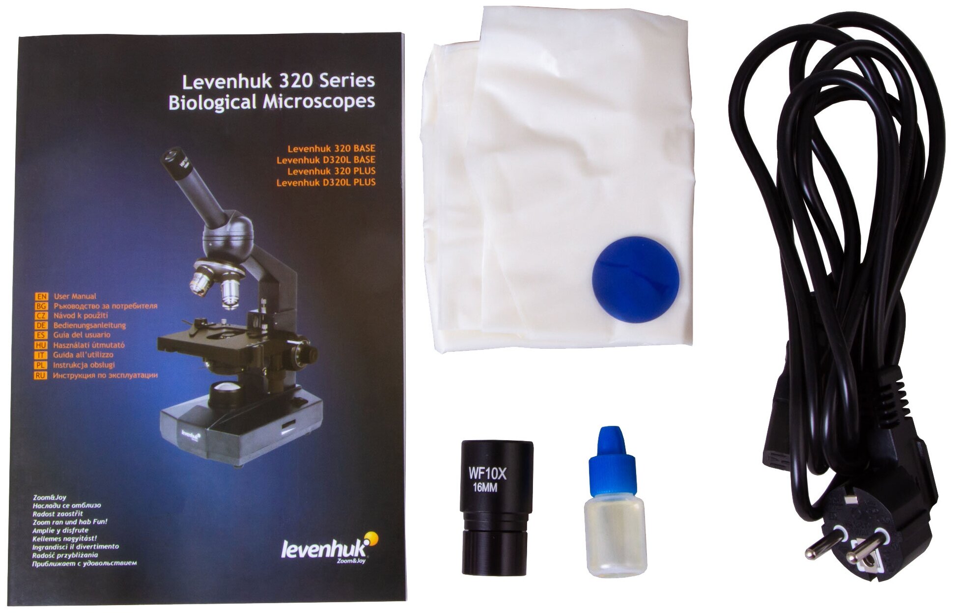 Микроскоп Levenhuk 320 BASE монокуляр 401000x на 4 объектива серый/черный - фото №11