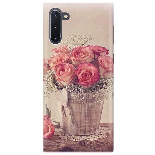 Чехол - накладка ArtColor для Samsung Galaxy Note 10 с принтом Винтажные розы чехол накладка artcolor для xiaomi mi 10 с принтом винтажные розы