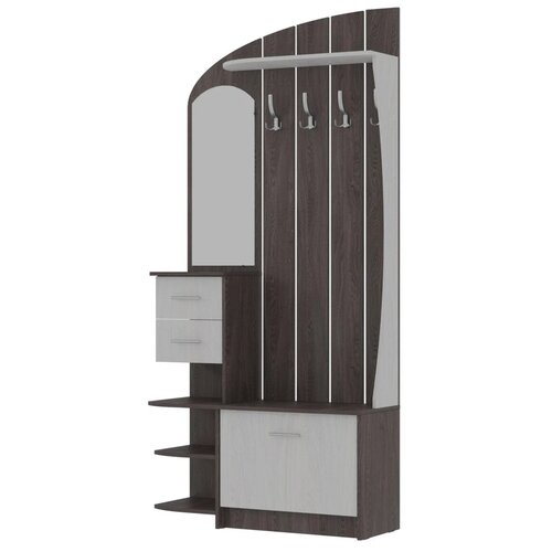 Комплект мебели для прихожей Фант Мебель Саша 14 цвет ясень темныйясень светлыйфурнитура хром 10060₽