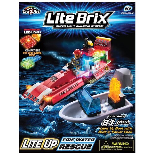 Конструктор Cra-Z-Art Lite Brix 35843 Спасатели на воде, 81 дет. конструктор cra z art lite brix girls 35707 спортивный автомобиль