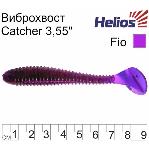 Виброхвост helios catcher 3,55/9 см fio 5шт. (hs-2-012), # 11283493 виброхвост helios catcher fio