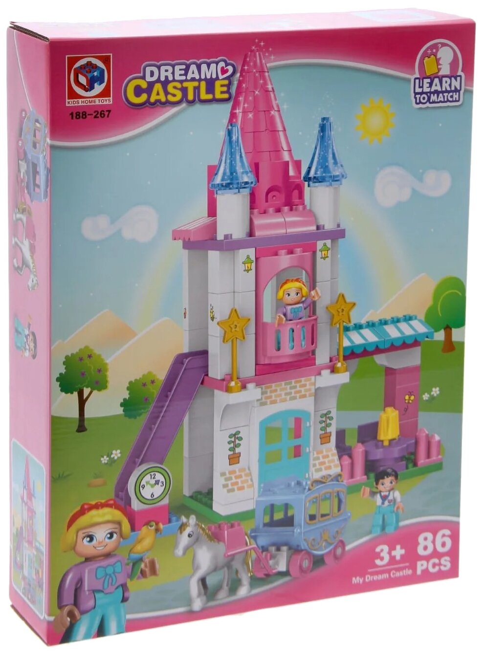 KIDS HOME TOYS Конструктор «Замок принцессы», 86 деталей