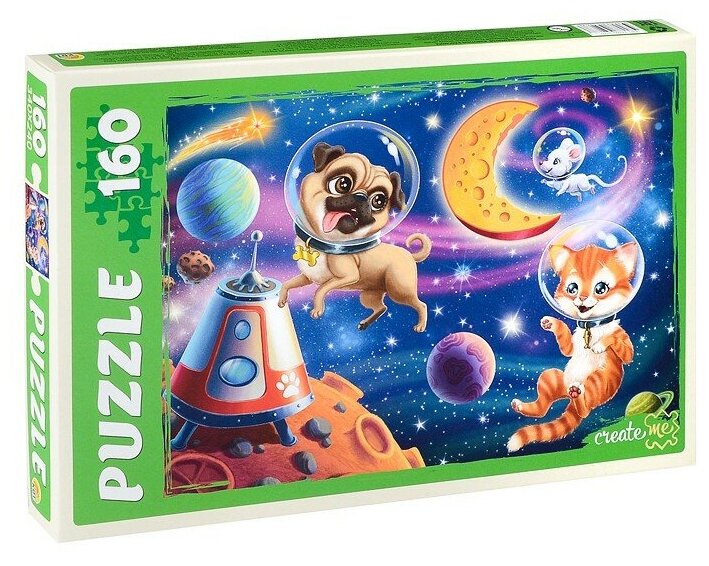 Puzzle-160 "Животные в космосе" (П160-5267) Рыжий кот - фото №1