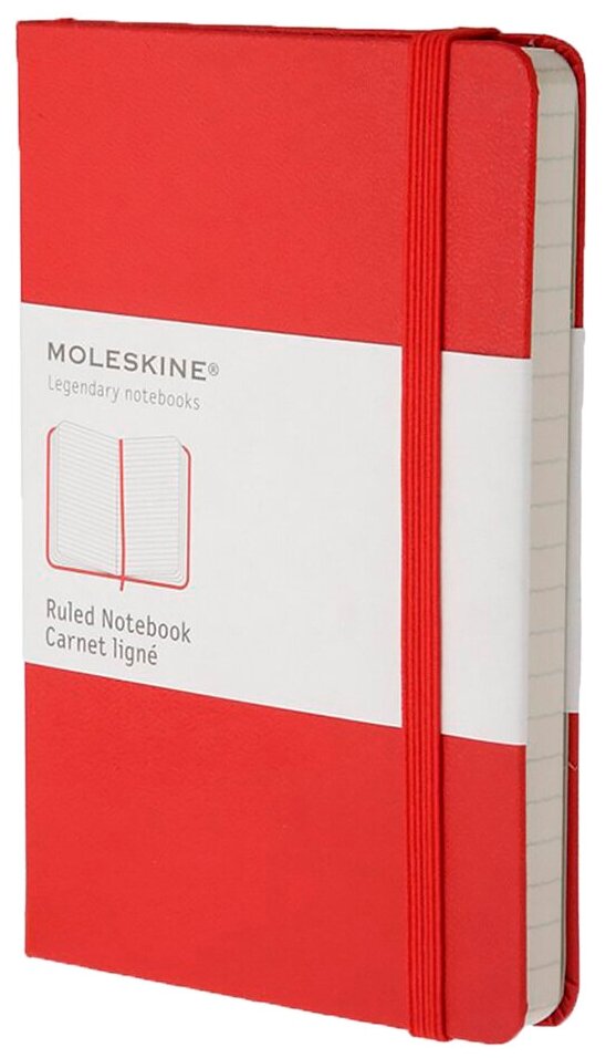 Блокнот Moleskine Classic Mm710r Pocket 90x140мм 192стр. линейка твердая обложка красный