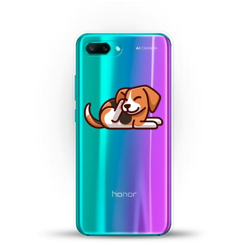фото Силиконовый чехол бигль на honor 10 andy & paul